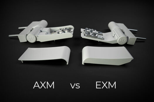 AXM vs EXM zawiasy do drzwi PCV