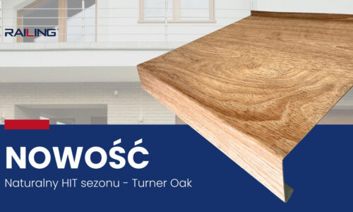 RAILING: Nowość – parapet stalowy laminowany Turner Oak