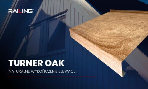 RAILING: Nowość – parapet stalowy laminowany Turner Oak