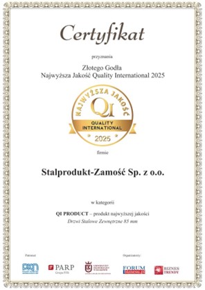 Złote godło stalprodukt-zamość