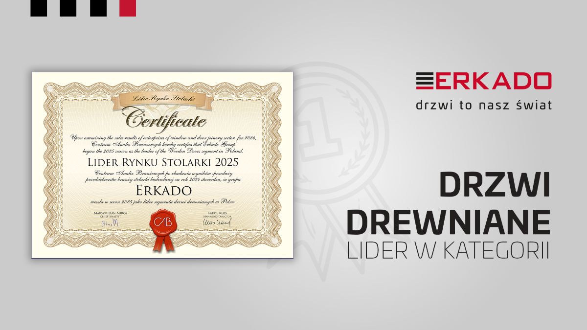 ERKADO jako lider w kategorii drzwi drewniane