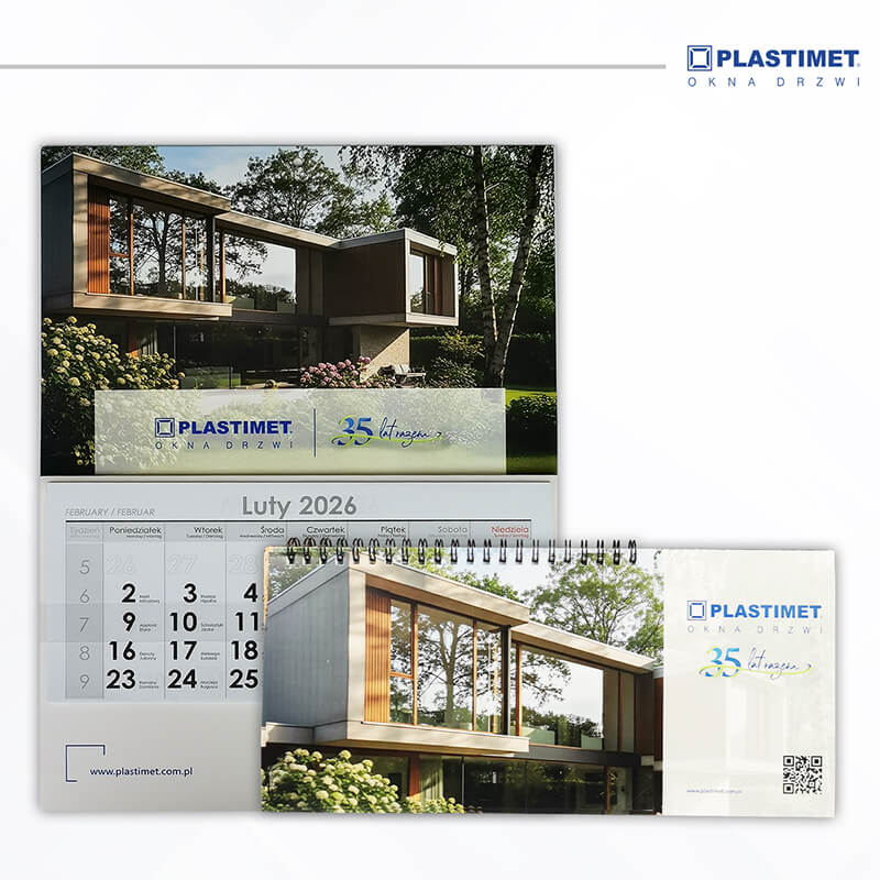 Zestaw kalendarzy 2026 plastimet