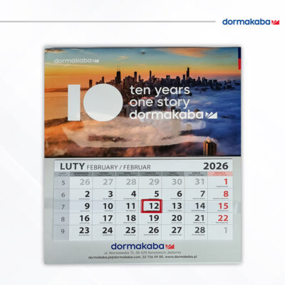 Kalendarz ścienny: Dormakaba