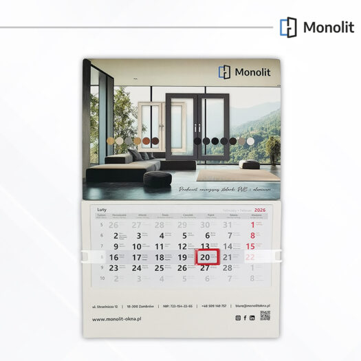 kalendarz ścienny monolit 2026