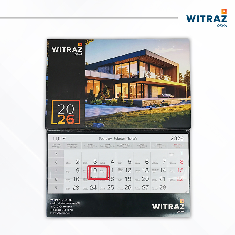 kalendarz ścienny witraz 2026