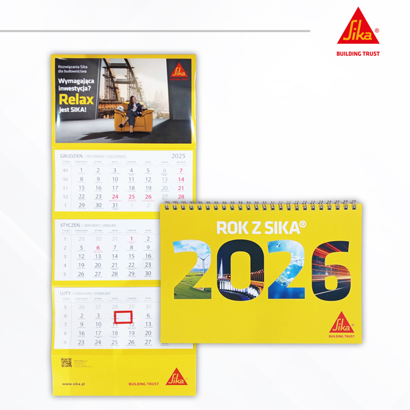 zestaw kalendarzy Sika
