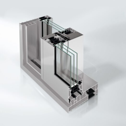 Przekrój przez drzwi przesuwne Schuco ASE 80 LCFot.: Schüco