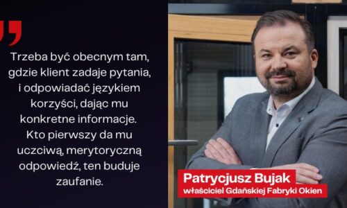 Patrycjusz Bujak, właściciel GFO, o nowych kanałach sprzedaży w branży stolarki